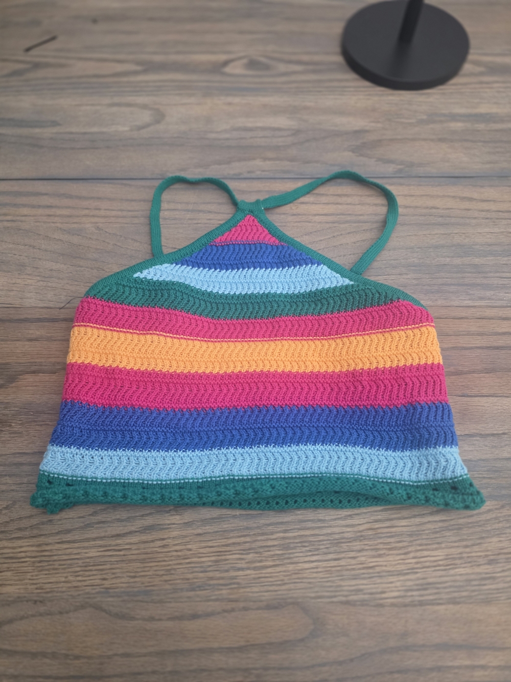 Hollister Multicolor Crochet Stripe Tank Top